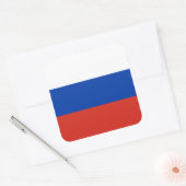 Russische/Russische vlag Vierkante Sticker (Envelop)