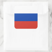 Russische/Russische vlag Vierkante Sticker (Tas)