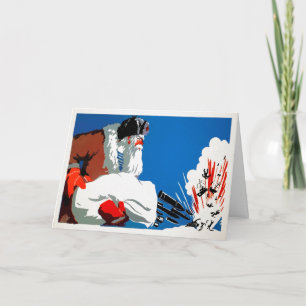 Russische Santa Holiday Card Feestdagen Kaart