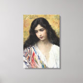 Russische schoonheid (door Konstantin Makovsky) Canvas Afdruk (Voorkant)