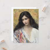 Russische schoonheid (door Konstantin Makovsky) Kaart (Voorkant / Achterkant in situ)
