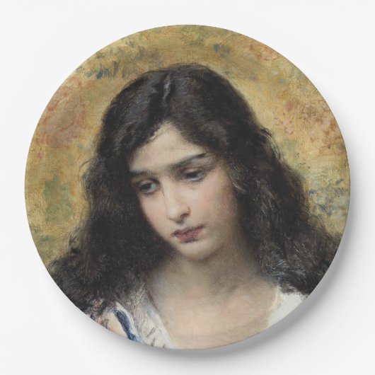 Russische schoonheid (door Konstantin Makovsky) Papieren Bordje (Voorkant)
