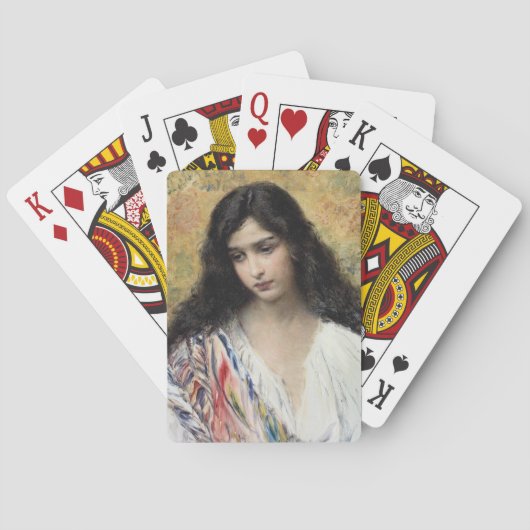 Russische schoonheid (door Konstantin Makovsky) Pokerkaarten (Achterkant)