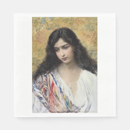 Russische schoonheid (door Konstantin Makovsky) Servet (Voorkant)