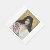 Russische schoonheid (door Konstantin Makovsky) Servet (Hoek)