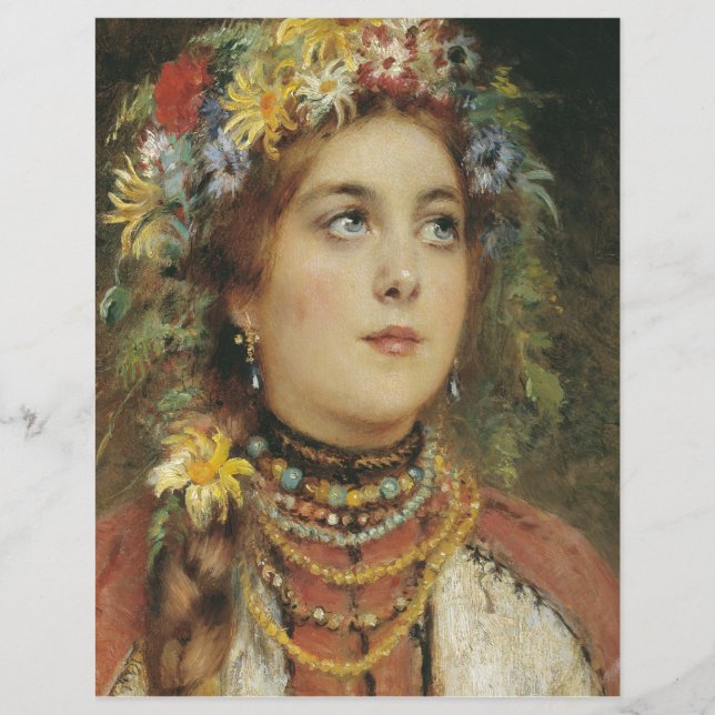 Russische schoonheid in de zomer Garland Scrapbook (Voorkant)