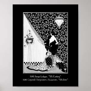 Russische schoonheidskunst Nieuwe illustratie Poster