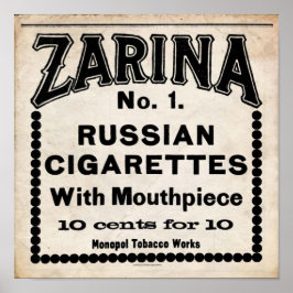 Russische sigarettensignor Zarina Poster