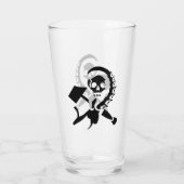 Russische sikkel en hamerboze invasie glas (Achterkant)