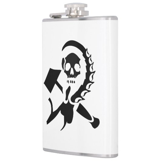 Russische sikkel en hamerboze invasie heupfles (Links)