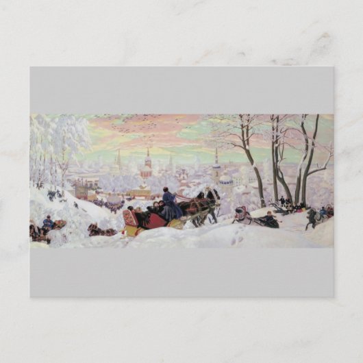 Russische Sleigh Ride Briefkaart (Voorkant)