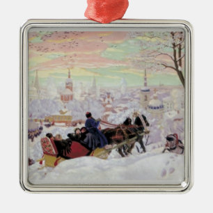 Russische Sleigh Ride Metalen Ornament