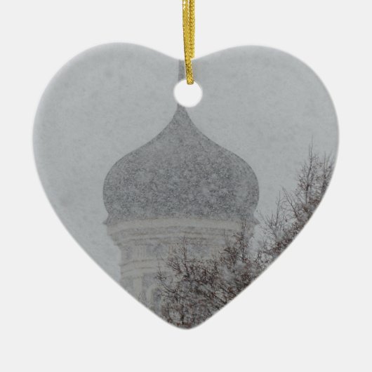 Russische sneeuwstorm keramisch ornament (Voorkant)