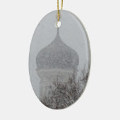 Russische sneeuwstorm keramisch ornament (Links)