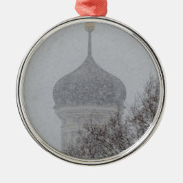 Russische sneeuwstorm metalen ornament