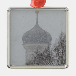 Russische sneeuwstorm metalen ornament