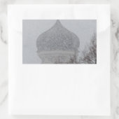 Russische sneeuwstorm rechthoekige sticker (Tas)