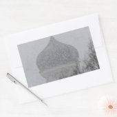 Russische sneeuwstorm rechthoekige sticker (Envelop)