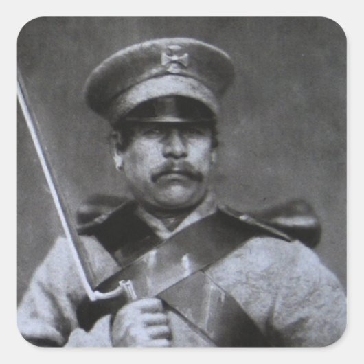 Russische soldaat vierkante sticker (Voorkant)