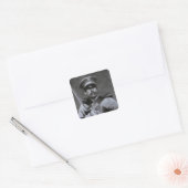 Russische soldaat vierkante sticker (Envelop)