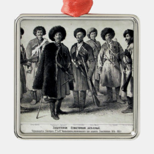 Russische soldaten metalen ornament