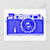 Russische Sovjet-camera - blauw Briefkaart (Voorkant)