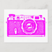 Russische Sovjet-camera - Magenta Briefkaart (Voorkant)