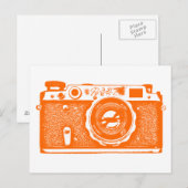 Russische Sovjet-camera - Oranje Briefkaart (Voorkant / Achterkant)
