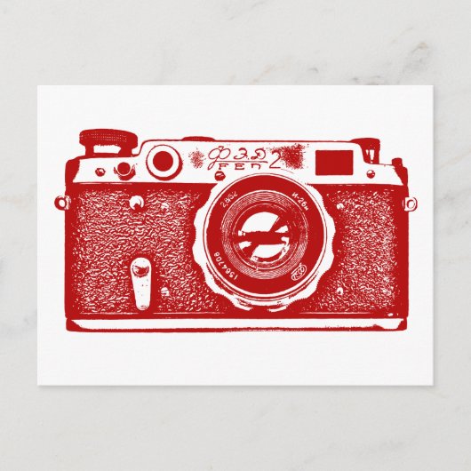Russische Sovjet-camera - Ruby Red Briefkaart (Voorkant)