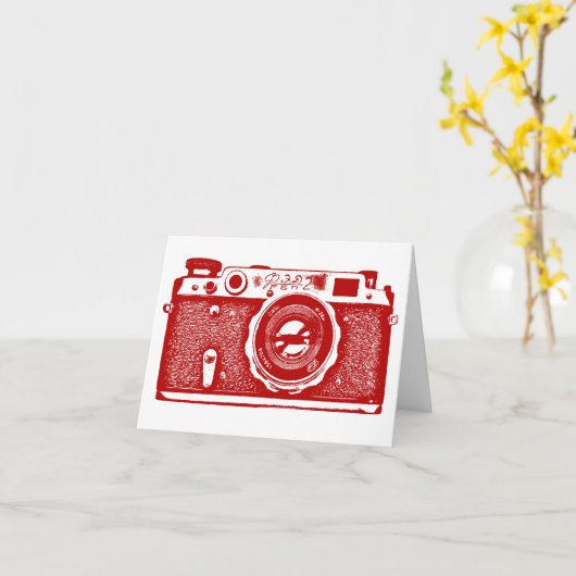 Russische Sovjet-camera - Ruby Red Kaart (Gele Bloem)