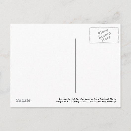 Russische Sovjet-camera - tropisch roze Briefkaart (Achterkant)