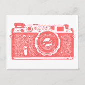 Russische Sovjet-camera - tropisch roze Briefkaart (Voorkant)