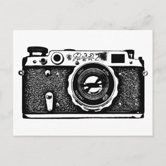 Russische Sovjet-camera - zwart Briefkaart