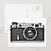 Russische Sovjet-camera - zwart Briefkaart (Voorkant / Achterkant)