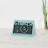 Russische Sovjet-camera - zwart op Lt Blue Green Kaart (Voorkant)