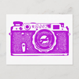 Russische Sovjetcamera - Paars Briefkaart