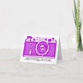 Russische Sovjetcamera - Paars Kaart (Achterkant)