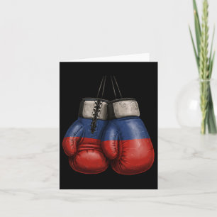 Russische  stijl bokshandschoenen met Rusland FL Kaart