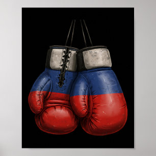 Russische stijl bokshandschoenen met Rusland FL Poster