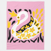 Russische stijl sprookje koninklijke gekroonde zwa fleece deken (Voorkant)