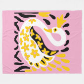 Russische stijl sprookje koninklijke gekroonde zwa fleece deken (Voorkant (Horizontaal))