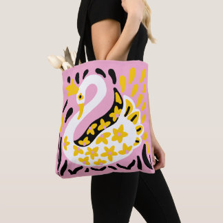 Russische stijl sprookje koninklijke gekroonde zwa tote bag