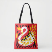 Russische stijl sprookje koninklijke gekroonde zwa tote bag (Voorkant)