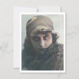 Russische stille filmster jaren 1910 briefkaart