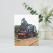 Russische stoamlocomotief briefkaart (Staand voorkant)