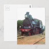 Russische stoamlocomotief briefkaart (Voorkant / Achterkant)