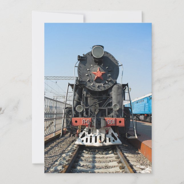 Russische stoomlocomotief P-0001 Victory (Pobeda). (Voorkant)