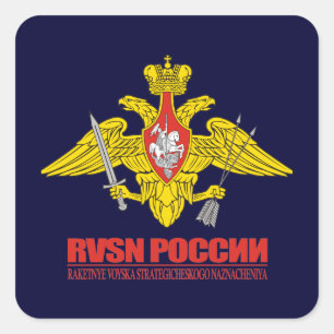Russische strategische rakettroepen vierkante sticker