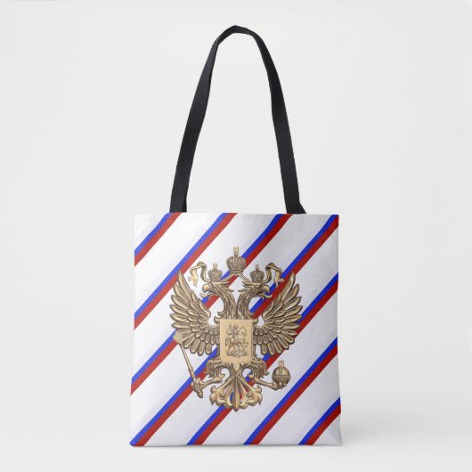 Russische stripvlag tote bag (Voorkant)