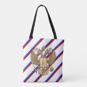 Russische stripvlag tote bag (Achterkant)